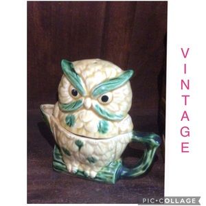 🌸HOST PICK 🌸✨Marin Japan owl creamer sugar bowl dish vintage collectors